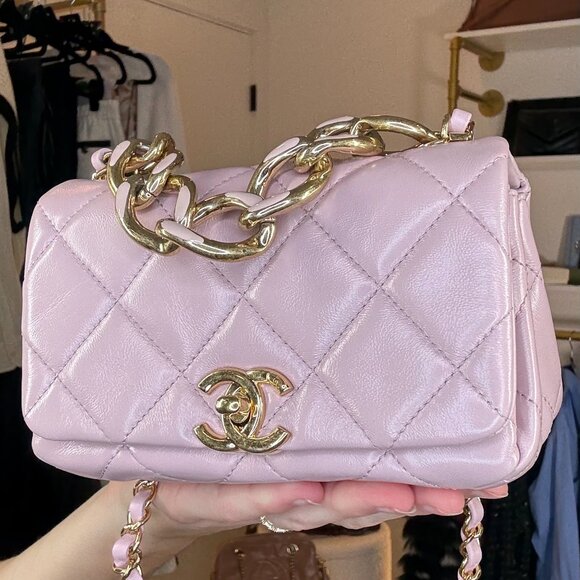 Chanel Light Pink Lambskin Mini Flap - Picture 3 of 7